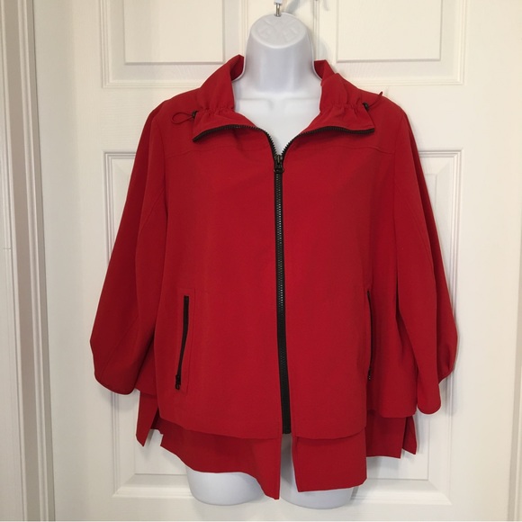 🛍️ SALE! CHICO’S Neema Red Jacket Sz L - Picture 1 of 13